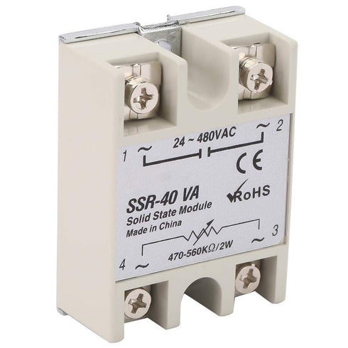 SSR-40VA Load Voltage 24-480V AC: 40A Rated Current Resistance Regulator Solid State Relay Module