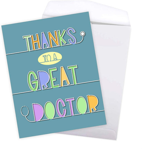 NobleWorks Jumbo Thank You Card for Nurse and Doctor, 8.5 x 11 Inch Gratitude Greeting Card