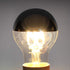 Lxcom Lighting A19 Half Chrome Gold LED Bulb, 8W Dimmable, 80W Equivalent, Warm White 2700K, 4 Pack