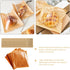 BAZEITFLOW 100pcs 21x25cm Packaging Kraft Paper Bread Bags with Window Oil-proof Sandwich for Bakery Homemade Bread