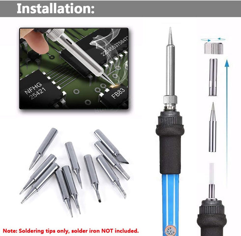 Yakamoz 17Pcs 900M Soldering Iron Tips Replacement Kit for Hakko, Radio Shack, TENMA, Aoyue