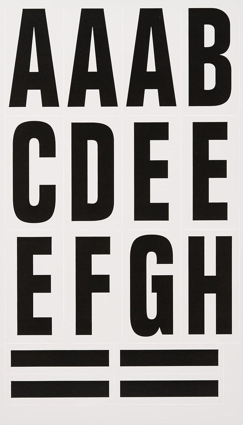 Headline Sign 2572 Stick-On EZ Block Letters and Numbers, Black on White, 3-Inch, Made in USA