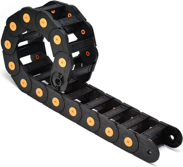 Fielect Drag Chain Cable Carrier Open Type, R100 40X100mm 1 Meter Plastic for CNC Router Machines, Black