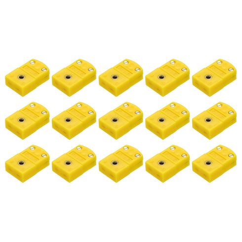MECCANIXITY K Type Thermocouple Wire Connectors Female Plug Adapter High Temperature 120°C (15pcs)