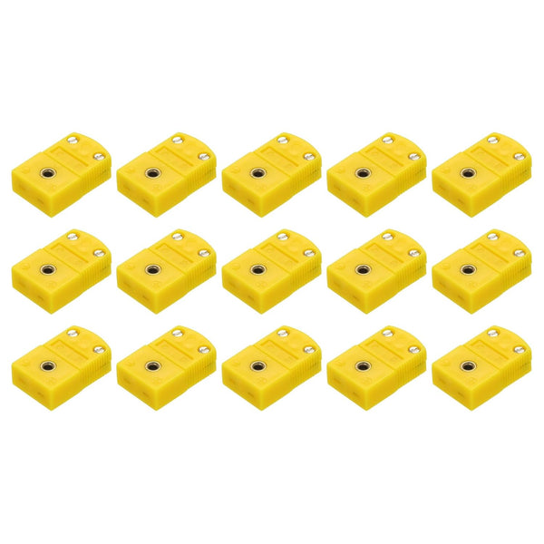 MECCANIXITY K Type Thermocouple Wire Connectors Female Plug Adapter High Temperature 120°C (15pcs)