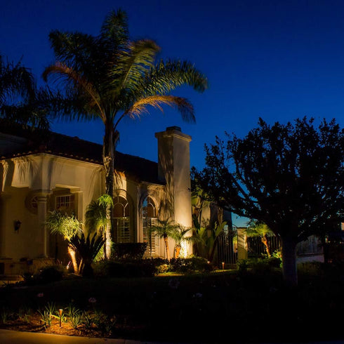 MR16 LED Bulbs, 5W Warm White 2700K-3000K, 12V Gu5.3 Bi-pin Base, Landscape Low Voltage Spotlights, 6-Pack Halogen