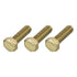 METALLIXITY Hex Head Screw Bolt (M8-1.25x30mm) - 3Pcs Brass Fully Threaded Solid Brass Hex Bolts for Machinery Repair