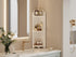 3-Tier VECELO Bathroom Shelves for Narrow Space, Modern Corner Shelf Stand,Small Storage Organizer for Bathroom,Toilet