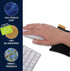 Mouse Pad Wrist Rest, Ergonomic Palm Support Made of Organic Millet Chaff, Cognac Color Cushion Support