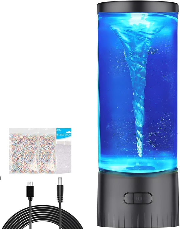 COLORLIFE Twister Water Vortex Lamp, Unique 7-Color Changing LED Night Light, Hurricane