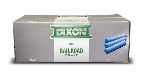 Dixon 464-88815 4" 1" 72-Pack (88815) - Industrial Railroad Crayon Chalk with Tapered x Sticks, Blue