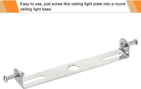 120x18x17mm 2 Set MECCANIXITY Ceiling Light Plate, Lighting Fixture Mounting Bracket for Home Office Chandelier