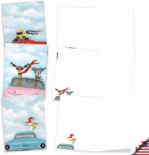 Set 20 10 AM9276OCB-B2x10 The Best Card Company Assorted Blank Greeting Card Box - Incl. Cards + Envelopes - Unique