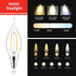 Sengled Bulbs Dimmable, E12 Bulb 60 CA10 Bulbs, 5000K 6 Count (Pack 1) Candelabra Led Light Led Watt Equivalent, Flame