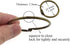 HAO PRO 12 Pack Extra Thick Loose Leaf Binder Rings, 2 Sizes, Bronze Metal Ring, 1" 2" Inside Width for Cards, Documents