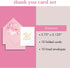 Set 10 kate spade new york Blank Thank You Cards, Stationery with Cards and Envelopes, Pink Gratitude Notecards