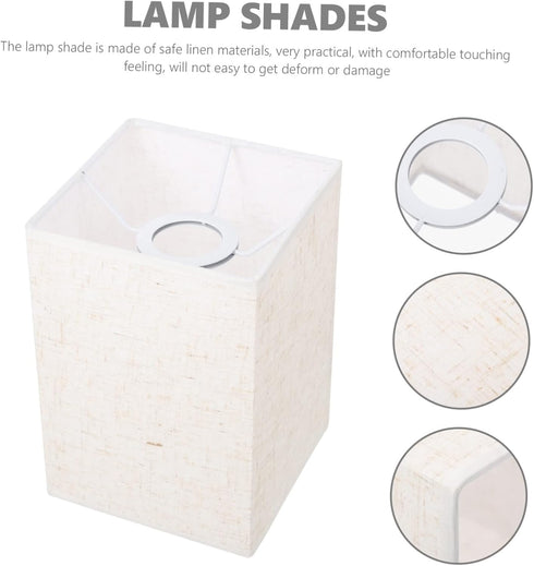 Linen Lampshade Drum Pendant Light White Chandelier Nightstand Decor Cloth Lampshade Spider Lamp Shade s for Floor