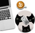 Funny Cat Mouse Pad, Ergonomic with Wrist Rest, Gaming Mouse Pad with Non-Slip Pain Relief PU Base, Black