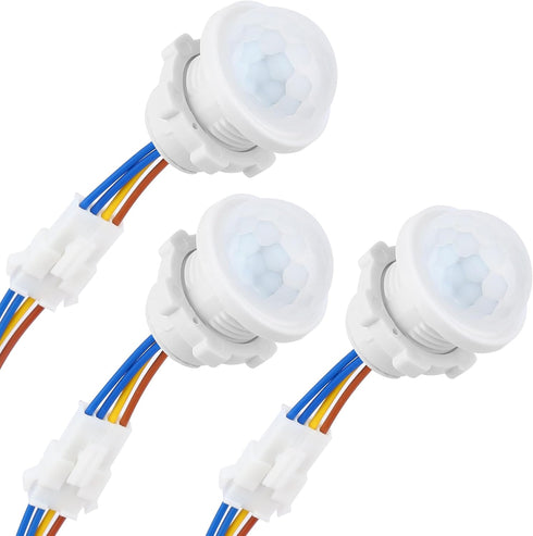 Qtcial 3-Pack Motion Sensor Light Switch, PIR Infrared Sensor, 30S Time Delay, Smart