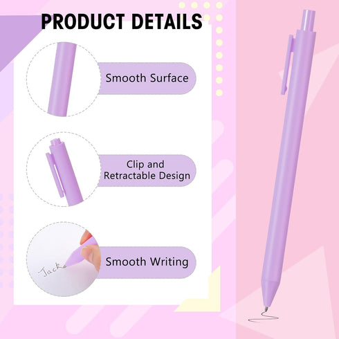Fulmoon 50 Pcs Cute Back to School Ballpoint Pens Bulk, Comfortable Writing Pens in Medium Point 1.0 mm for Teacher