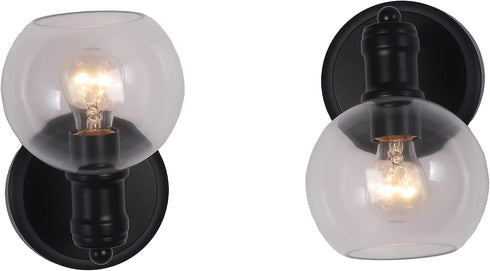 Chloe Lighting 1 6" OXA Transitional Light Matt Black Indoor Wall Sconce Wide