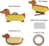 Yobro Desk Stapler Set, Office Supply Kit with Mini Stapler & Tape Dispenser, Dachshund Hot Dog Design with Squeezing