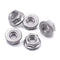10# 24 Serrated Flange Hex Lock Nuts - 304 Stainless Steel 18-8 Anti-Loose Nuts for Machinery, 50 PCS