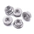 10# 24 Serrated Flange Hex Lock Nuts - 304 Stainless Steel 18-8 Anti-Loose Nuts for Machinery, 50 PCS
