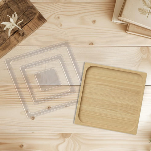 Set 9.8x9.8 5 INFUNLY Square Acrylic Router Template Clear Router Inlay Template Sizes Woodworking Router Template