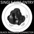 5 Pcs Insulated Multi Cable Connectors, 2 Port Single Entry Splice Electrical Power Connector Black Interconnect