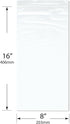 Plymor 8" x 16" (Pack of 200), 2 Mil Zipper Reclosable Plastic Bags
