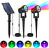 Solar Spotlights Outdoor Waterproof, RGB Landscape Spotlights, Christmas Decorative Solar Spot Lighting