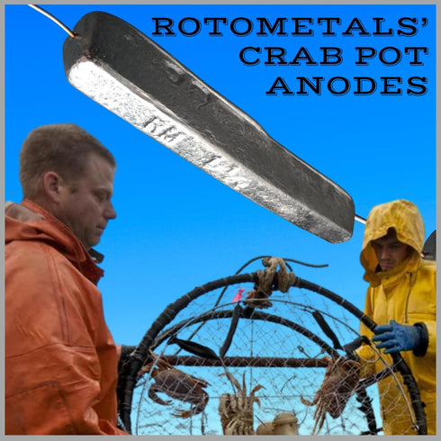 1.5 5 RotoMetals Pound Crab Pot Zinc Anode Bundle of Made in USA