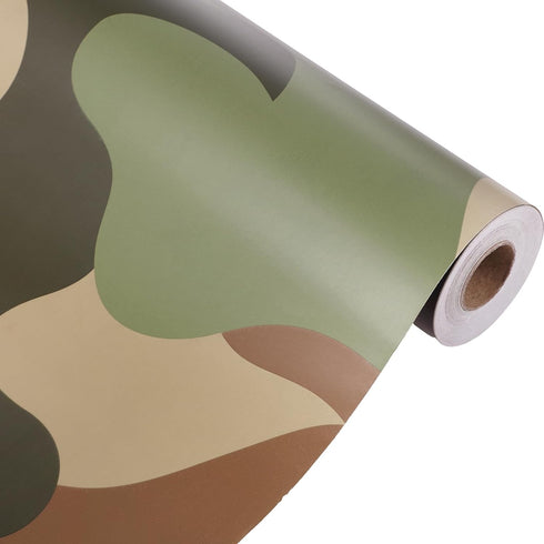 Tenceur 24 Inch x 100ft Bulletin Board Paper Roll, Fade Resistant for Classroom Decor (Camo)