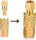 1/4 Inch NPT Brass Female Air Hose Quick Connect Adapter, Industrial Solid Brass Fittings Plug Kit, 10 Piece