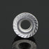 3/8-16 Serrated Flange Hex Lock Nuts, 10 PCS Stainless Steel 18-8 (304) Bright Finish
