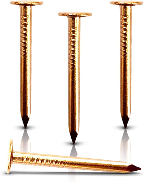 50 Pack 1.5 Inch USA MADE Copper Nails, Solid Pure Copper Roofing Finish Spikes for Furniture and Boat