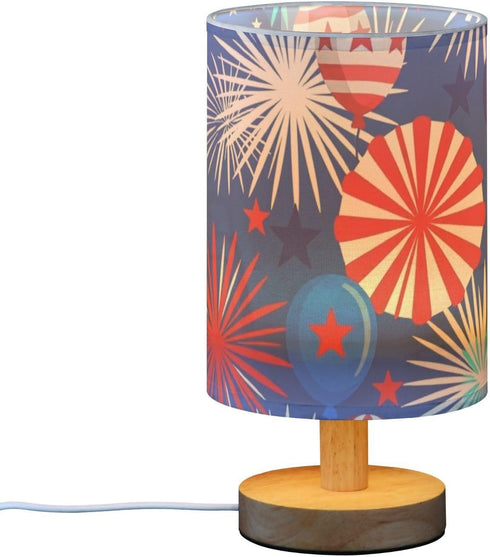 Yuiboo Vintage USA Flag Table Lamp for Small Spaces - Night Light