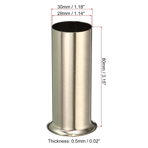 3.1 Inch 3 MECCANIXITY Candle Socket Covers, Tall Metal Chandelier Sleeves Candelabra Base Sockets Fit to Most
