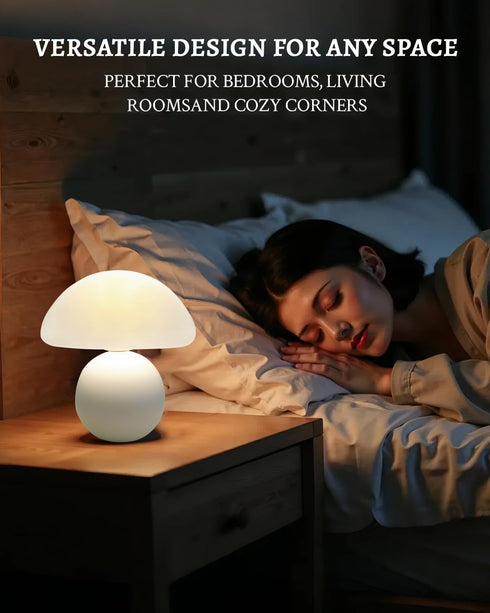 Mushroom Lamp Table Lamp for Bedroom,Desk Bedside Small Lamps for Living Room Night Stands,Mushroom Decor Cute Mini