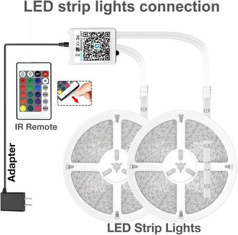 150ft DAYBETTER Smart RGB Led Strip Lights, Led Lights for Bedroom with App Control, Multicolor Changing Led Light