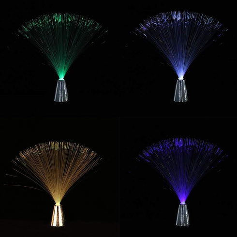Fiber Optic Lamp, LED Colourful Changing Centerpiece Sensory Multicolor Light Fountain Ice Calming Mood Bedroom