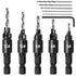 5Pcs Countersink Drill Bit Set, Woodworking Counterbore Hole Drill Bits with 1/4" Hex Shank for Adjustable Drilling
