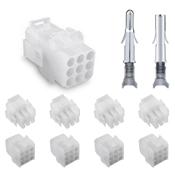 JRready ST6428 Power Connector - 9 Pin (4 Matched Sets) Compatible with Molex MLX Power Connector 9 Pin