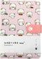 Cute Cartoon Notebook, Kawaii Journal, Japanese Sketchbook, Leather Cover Diary, Light Pink Travel Notebook