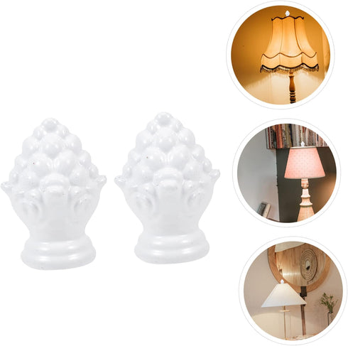 2pcs DOITOOL Shade Knob Light Knob Light Finial Accessory Finial Decor Lampshade Holder Durable Lamp Shade Decorative