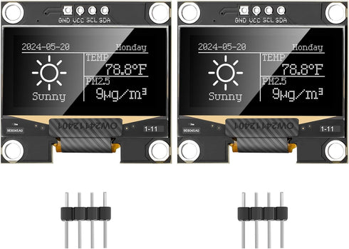 MakerFocus 2pcs 1.3 Inch I2C IIC OLED Display Module 128 x 64 Pixel