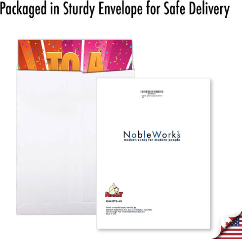 NobleWorks X-Large Boss Thank You Card with Envelope, 8.5 x 11 Inch