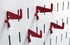 Wall Control Medium 1-7/8in Slotted Hook Pack for Pegboard and Tool Board - Red