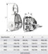 1PCS Lifting Double Pulley - Stainless Steel Heavy Duty Double Wheel Swivel Lifting Rope Pulley Block M32